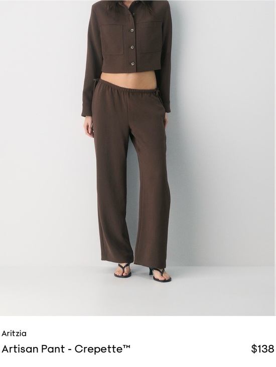 Aritzia Pants - Aritzia Artisan Crepette™ Wide-Leg Pants in Dark Brown